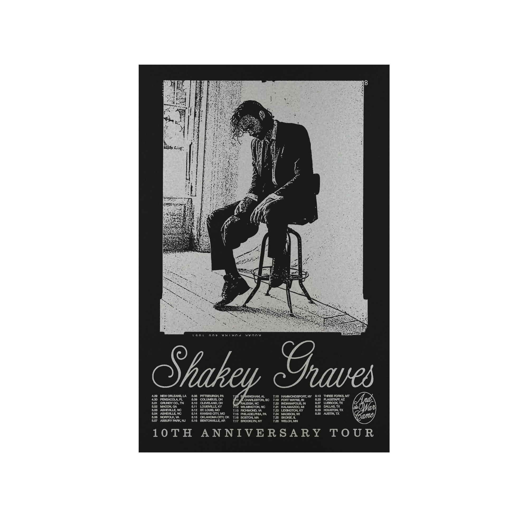 10th Anniversary 2025 Tour Poster - Metallic – Shakey Graves