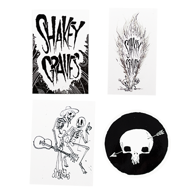 Shakey Graves Sticker Pack of 4