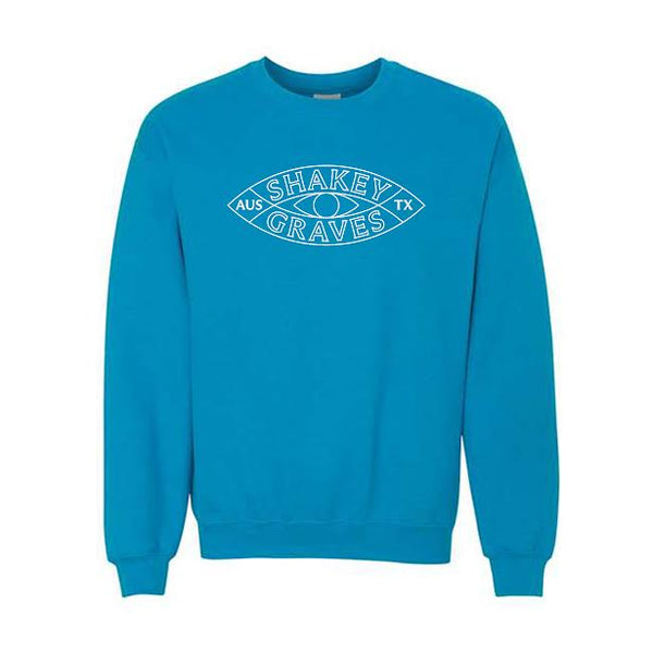 Shakey Graves Evil Eye Blue Crewneck Sweatshirt